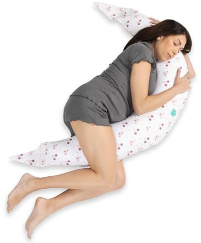 KOALA BABYCARE Coussin de Grossesse pour Dormir XXL - Coussin Allaitement Confortable Multifonctionnel - Housse Amovible 100% Coton