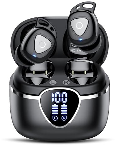 Bluetooth Kopfhörer, Mini Schlafkopfhörer Kabellos Bluetooth 5.4 In Ear Kopfhörer mit 4 ENC Noise Cancelling Mic, Earbuds mit Tiefer Bass, 40 Std Spielzeit, IP7 Wasserdicht Ohrhörer LED Anzeige, USB-C