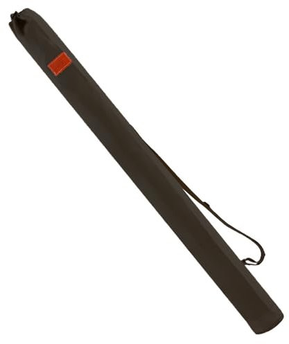 QIUPFGUT Rutentasche Rod Case Angelkoffer Futteral, Fishing Rutentasche mit Schultergurt,Große Kapazität Angeltasche,Leinwand,Lange Angeltasche,Schwarz (1.3m)
