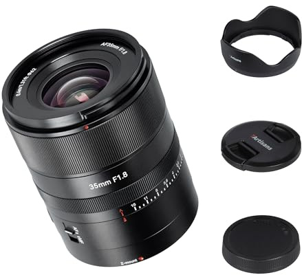 Obiettivo Full Frame 7artisans AutoFocus 35mm F1.8, Apertura F1.8 Ampia, Supporto Automatico/Manuale, Compatibile con Nikon Z Mount Z9,Z8,Z7,Z72,Z6,Z62,Z63,Zf,Z5,Z5II