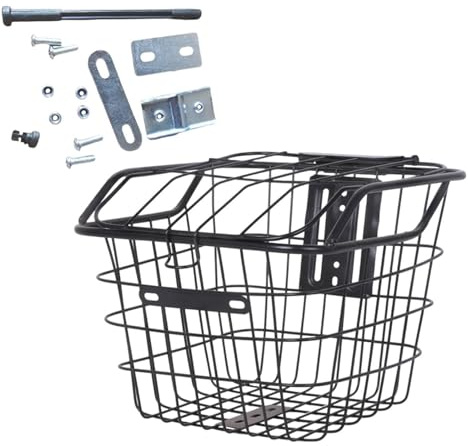drburpily Cykelkorg Förvaringskorg för cykel fram med lock Universellt tillbehör för shopping och husdjur Förtjockad ram Racercykelställ för hund Husdjurstillbehör