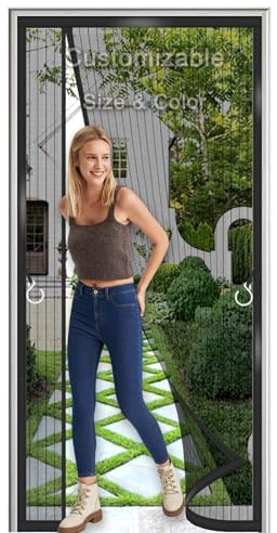 Puerta Mosquitera Magnética para Balcón a Medida – Imanes Reforzados, sin Taladrar, Protección Antiinsectos para Puerta Terraza