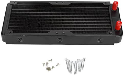 10-rörs aluminiumradiatorer, aluminiumvärmeväxlare för CPU, hög värmeavledningseffektivitet, pagodformad munkontakt för system