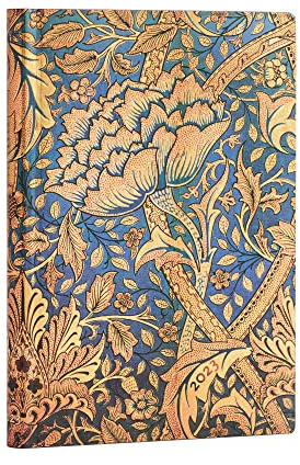 Paperblanks Flexi 12-Monatskalender 2024 Morris Windstoß, Horizontal - Midi (175 x 125), Englisch (Feiertage International)