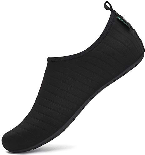 SAGUARO Aquaschuhe Herren Badeschuhe Damen Schnell Trocken Wasserschuhe Schwarz Gr.44/45
