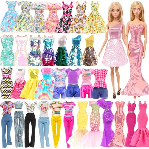 Miunana 11 Ropas Vestidos De Moda Aleatorio para 28 - 30 CM 11.5'' Muñecas