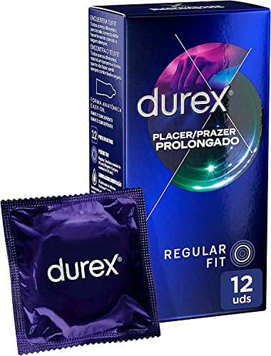 Durex Preservativos Placer Prolongado, Para un Placer Más Duradero, 12 condones