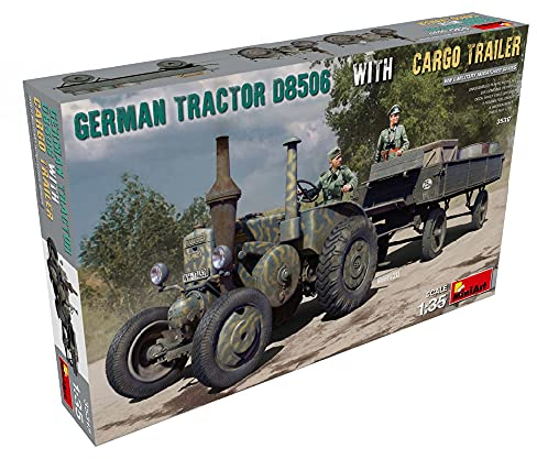 Mini Art 35317 1:35 Dt. Traktor D8506 m.Transportan.(2) - originalgetreue Nachbildung, Modellbau, Plastik Bausatz, Traktor Bausatz, Modellbausatz, 1:35 Traktor