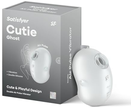 Satisfyer Cutie Ghost Vibratore Airpulse | Sex Toys Silicone morbido e ricaricabile | Clitoride Stimolatore | Vibratori impermeabili (IPX7) | Vibratoriper Donne