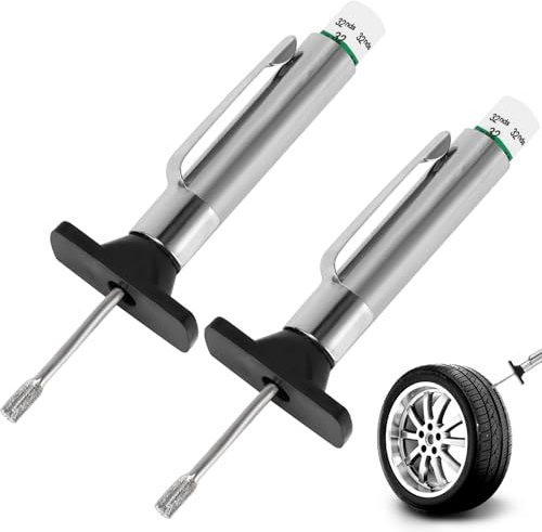 2 Pack Uk Tire Tread Depth Gauge, Color Coded Tire Tread Checker, Portable Tire Depth Measuring Tool, Tire Depth Measuring Tool (25Mm/32 Inch), For Vehicle Tire Measuring Tool