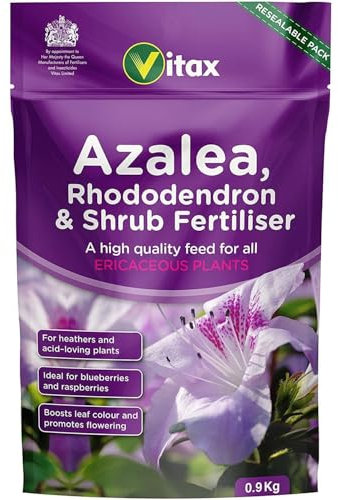 AMK® Vitax Azalea Shrub Feed Pouch 0.9kg Ericaceous Blueberries Acid Loving Plants Flowering Garden Food Gardening Fertiliser