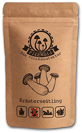 PilzWald Kräuterseitling Pilzzucht - 25 Pilzdübel - Für Stroh, Pilzbeet & Kaffeesatz - DIY Myzel Pilzbrut zum selber züchten mit Anleitung