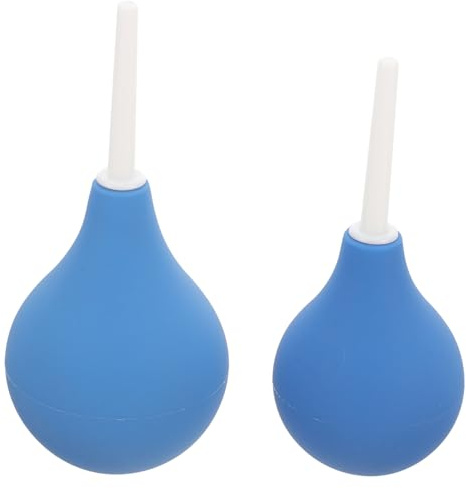 ZUNOXAZ Outils De Nettoyage Des Oreilles 2 Pièces Ampoules à Main Ergonomiques Bleues Pour Lavage D'oreilles Sécurité Et Aspiration Eau Adultes Garçon Et Filles