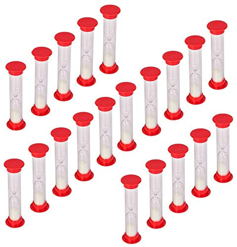 MOLERRI Timer da 30 Secondi Clessidra Clessidra Orologio Conto alla Rovescia Bulk Set di Giocattoli Timer Giochi per Bambini Confezione da 20 (Sabbia Bianca)