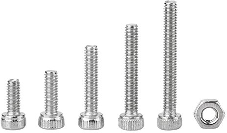 M2.5 Coffret de 210pcs Vis à Tête Cylindrique Six Pans Creux Assortiment en Acier Inoxydable 304 avec Ecrous M2.5 x 6/8/10/12/16/30/25/30mm