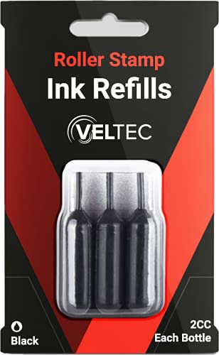 Roller Stamp Refill Ink – 3 Pack (2cc Each) | Genuine Replacement Ink for Identity Theft Protection Stamps