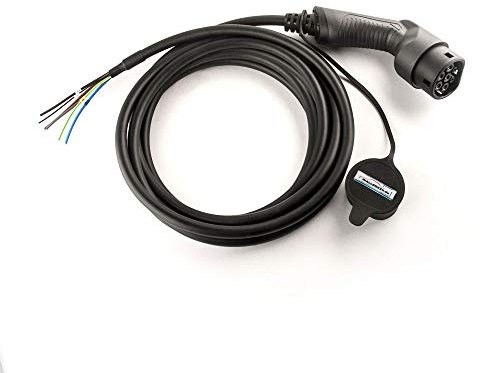 10m Ladekabel 3 Phasen 400V 22kW 32A Typ 2 mit freiem Kabelende für Eigenbau Wallbox Ladestation Wallbox24