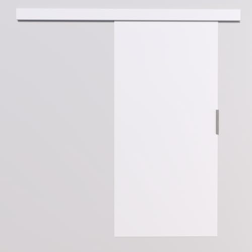 MINIO go for it - Schiebetür Komplettset CLEAN A, 96 cm Breit, Schiebetüren, Wandmontage, Schiebetürsystem, Zimmertüren - Weiss Matt