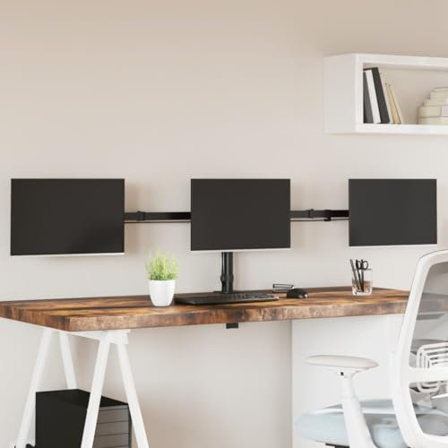 SKM Soporte para Monitor Triple Acero Negro VESA 75/100 mm,Electrónica,Vídeo,Accesorios de vídeo,Accesorios y Piezas para televisores,Soportes para monitores y televisor,Negro,358003