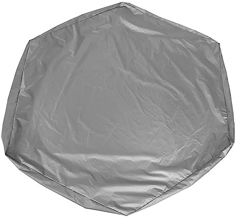 Sandkastenabdeckung, Poolabdeckungsschutz, sechseckiger grüner Sandkasten mit Kordelzug, verhindert Sand- und Spielzeugverschmutzung, Schwimmbadabdeckung (Grau)