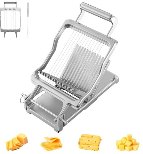 RemixOri Commercial Cheese Slicer with 1cm & 2cm Blades, 316 Stainless Steel, Multi-Purpose Food Cutter for Cheese, Butter, Tofu, Ideal for Home & Professional Kitchens