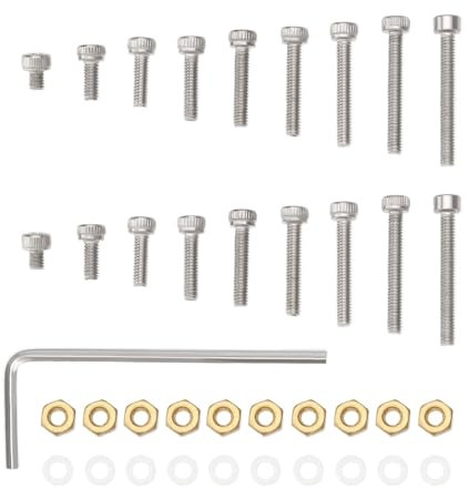 eMagTech 1 Set Di Kit Di Montaggio Per Testina Per Giradischi Testina Per Giradischi Viti Per Testina M2.5 Bulloni Dadi E Rondelle Compatibile Con Linn Compatibile Con Thorens