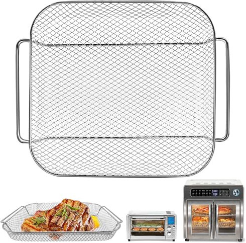 GCQ Air Fryer Basket for Emeril Lagasse Everyday 360 26 QT Extra Large Air Fryer, 12.5''×10.2''×1.3'' Steel Air Fryer Accessories Replacement Parts Wire Rack