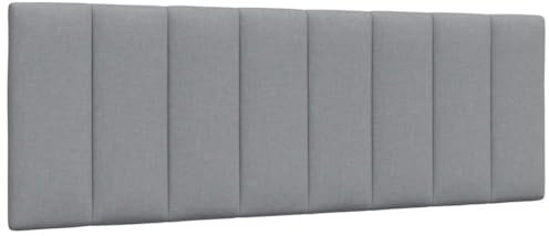 vidaXL Kopfteil-Kissen Hellgrau 120 cm Stoff, Kopfteilkissen, Kopfkissen, Lesekissen, Kopfteilpolster, Rückenkissen, Kissen-Kopfteil, Kopfteil Polster