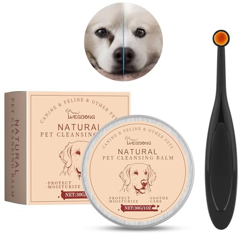 Aomig Augensalbe für Hund Katze 30G Augenpflege für Haustiere 100% Natürliche Wundsalbe Hunde Katzen für Reinigung von Augenausfluss Entfernung von Fremdkörpern Tränenflecken Entzündung Blephaclean(B)