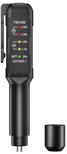 Testeur de liquide de frein de voiture avec 5 indicateurs LED, outils de diagnostic de liquide de frein automobile pour DOT3.0/4.0/5.1