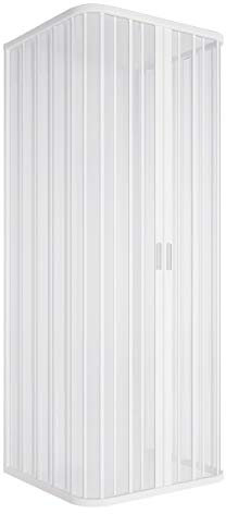 Yellowshop - Box Doccia 3 Lati Terry in PVC Bianco – Apertura Centrale a Soffietto, Reversibile – Cabina Doccia Pieghevole Salvaspazio, Facile da Montare – Made in Italy (Bianco, 80x80x80 cm)