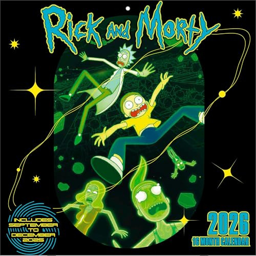 Calendario 2026 da parete rick and morty 30 x 30 cm