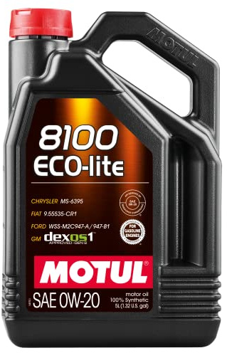 Motul 5L Synthetic Engine Oil 8100 0W20 ECO-LITE