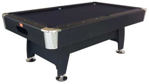Biliardo BLACK NORMAN LIGHT (panno nero) - 214 x 123 cm - con ritorno di biglia ed tutti gli accessori