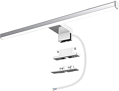 Azhien LED Spiegelleuchte Badezimmer 10W 820LM 60cm Neutralweiß 4000K, Slim14mm Breite 3in1 Montage IP44 230V Wandleuchte Spiegellampe 600mm,Kein Flimmern Badezimmerschrank Spiegelleuchten