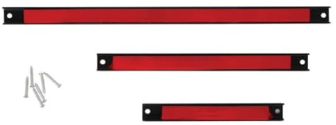 Toolland Portautensili magnetico, set da 3, acciaio, rosso/nero