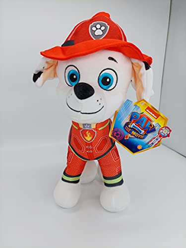 Play by Play PAW Patrol The Movie versch. Motive, Plüsch Figuren 27cm Chase, Marshall, Liberty, Skye, Rubble, Rocky, Zuma, ORIGINAL Lizenzware für Kinder, Braver Than Ever - Kinofilm 2021 (Marshall)