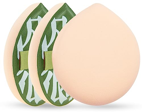 2PCS Large Makeup Sponge, Reusable Soft Beauty Blenders Foundation Sponge Faster and Efficient Makeup in 3s, Wet Dry Make Up Sponges for Cream Concealer Makeup & face sponges cleansing