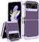 Coolden for Samsung Z Flip 4 Case with Hinge Protection Dual Layer Hard PC Soft TPU Bumper Full Body Shockproof Heavy Duty Protective Phone Case for Samsung Galaxy Z Flip 4 (Purple)