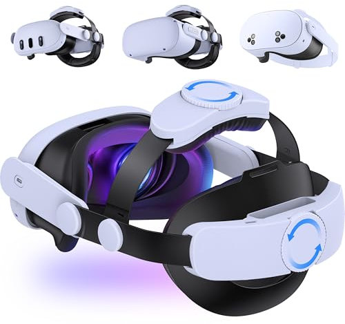 Lightweight Liftable Head Strap for Meta Quest 3/3S/Meta Quest 2,VR Headset Elite Strap Replacement for Oculus Quest 3/3S/2 Accessories,Pressure-Reduce Headstrap with All-Directional Adjust Wheel Knob