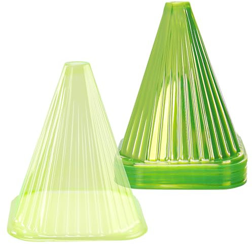 SEUNMUK 50PCS Garden Plant Cloches, 19x19x21cm Plastic Plant Bell Cover, Reusable Plant Protection Bell for Seedlings, Flowers, Strawberries, Green
