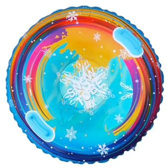 Snow Tubes Sleds - Tube de Neige Gonflable coloré avec poignées, équipement de Sommeil d'hiver Robuste, Design Anti-Pointe, Amusant pour Les, Les Jeunes, Les Adultes, Les activités de Noël en