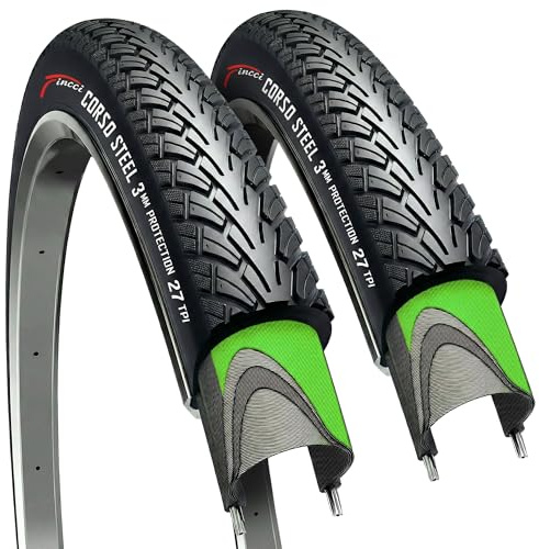 Pair 26 x 1.95 MTB Bike Tyres - Foldable 50-559, 3mm Anti Puncture 26 inch