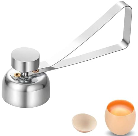 YIPFEN Abridor de Huevos Manual Cortador de Cáscara de Huevo Cortador de Huevos en Acero Inoxidable Fácil de Usar Herramienta de Cocina