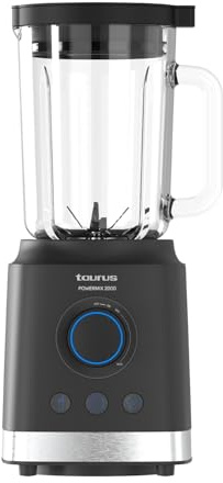 Taurus - blender de table Powermix 2000 + 2000 W | 1,8 L | 3 programmes + Turbo | Vitesse réglable | Lames inox 6 tranchants amovibles | Verrouillage de sécurité