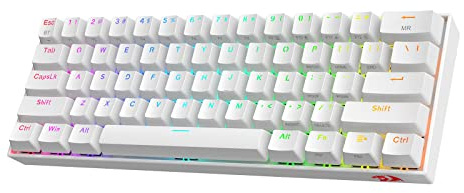Redragon K530 Draconic 60% BT/kabelgebundene / 2,4 GHz kabellose mechanische Tastatur, 61 Tasten, Hot-Swap-fähige RGB-Gaming-Tastatur mit Tactile braunem Schalter, für Windows/Mac/Android