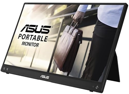 ASUS ZenScreen Portable Monitor 15.6 1080P FHD Laptop Monitor (MB16ACV) - IPS USB-C & USB 3.0Travel Monitor, Antibacterial Treament w/Kickstand Built-in External Monitor For Laptop & Macbook