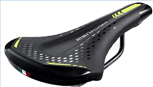 Montegrappa Cykelsadel för användning E-MTB-GRAVEL Menador, i Memory Foam Svart