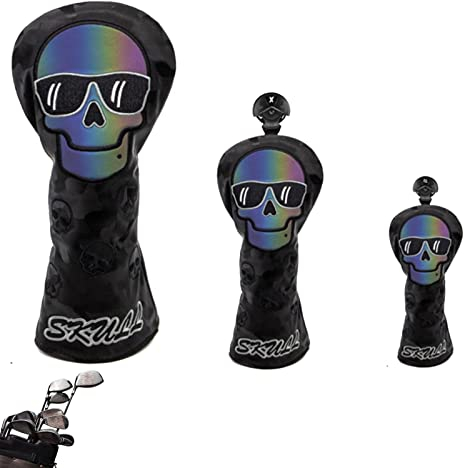 maillet Golf, Couvre-Chef Skull Mallet Club avec d'immatriculation, Couvertures Putter maillet Fermeture magnétique, couvertures délicates Putter Lame