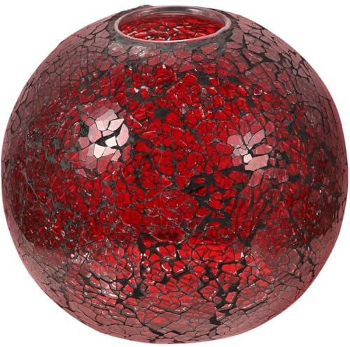 Angoily Eleganter Vintage Mosaik Glas Lampenschirm Rot Lampenschirm Für Tischlampen Home Decor